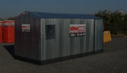 Kings Hire- Sanitation Solutions Button - Sheds