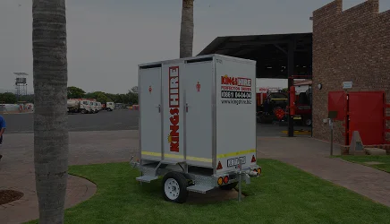 Kings Hire- Sanitation Solutions Button - Trailer Toilets
