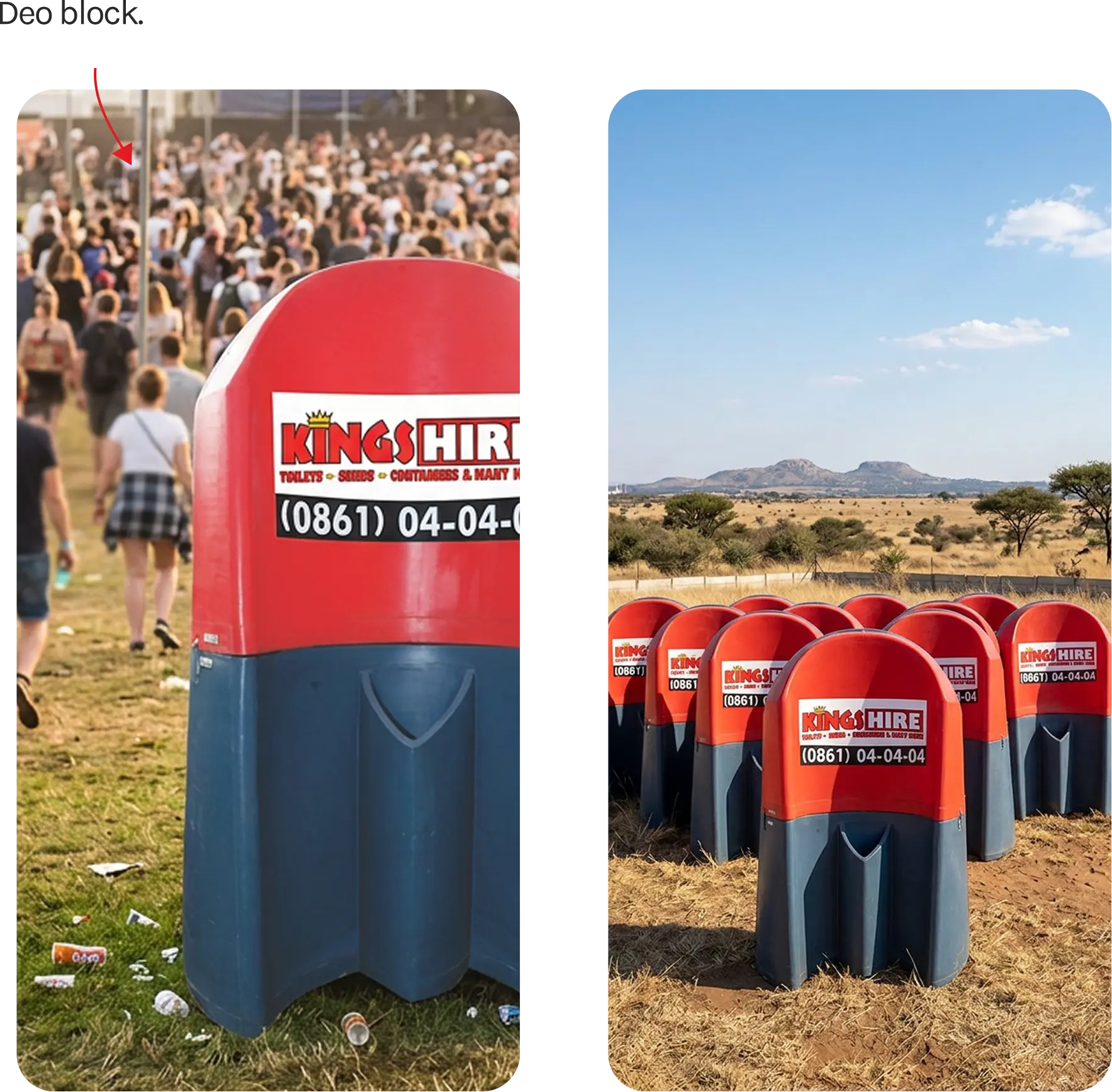 Kings Hire - Three Station Urinal - Accessories